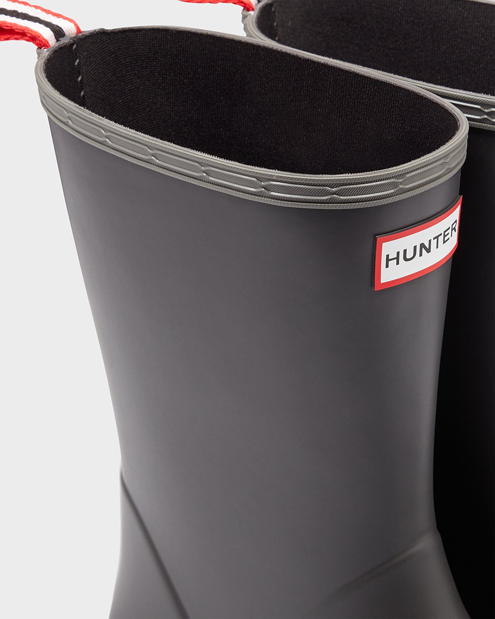 Hunter Hombre Original Mid-Height Speckle Rain - Play Botas Negras/Gris - 159-WSXPHY